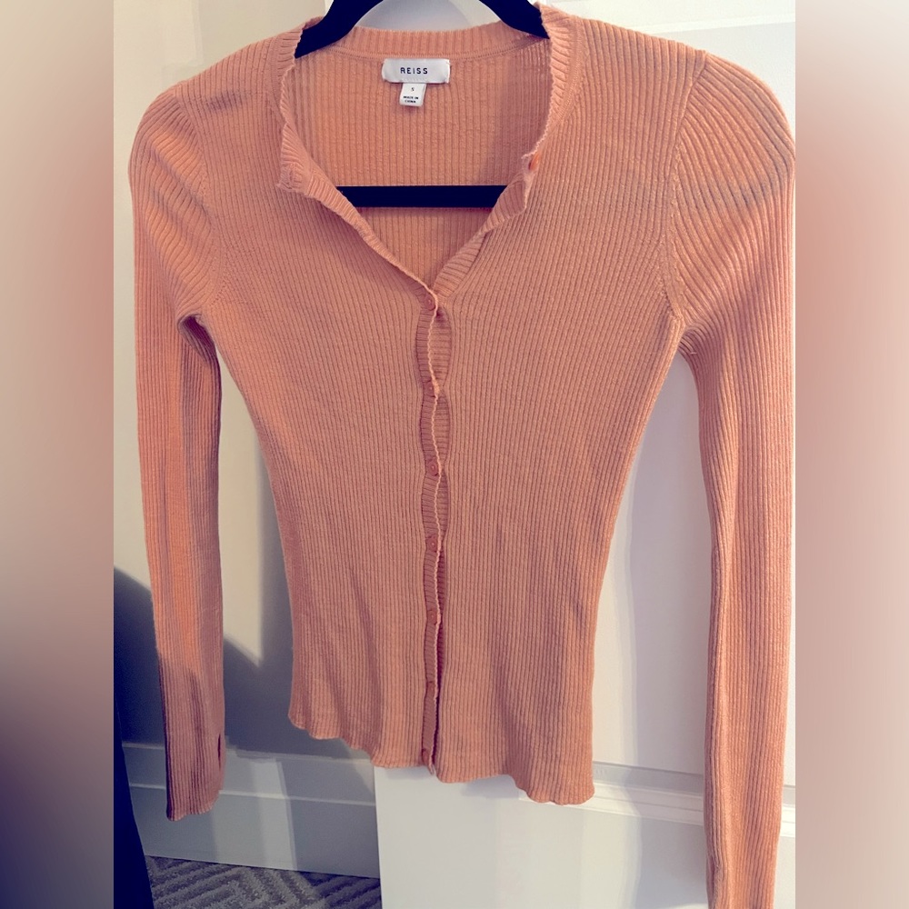 Reiss Arabella Wool and Silk Cardigan (size S)